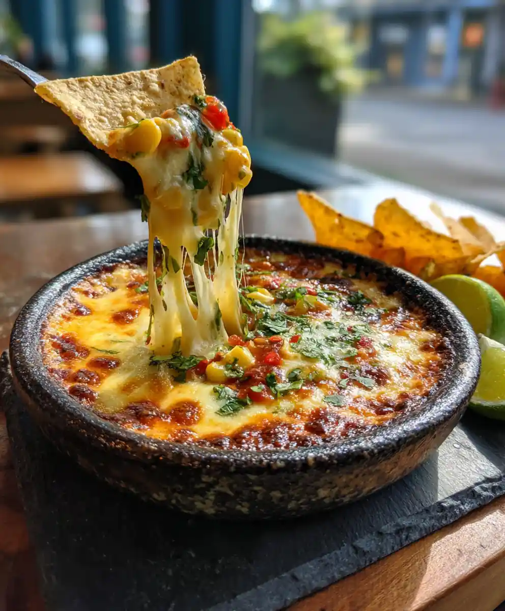 Cheesy Rotel Ranch Queso With Charred Poblano Swirl 5 Cheesy Rotel Ranch Queso With Charred Poblano Swirl