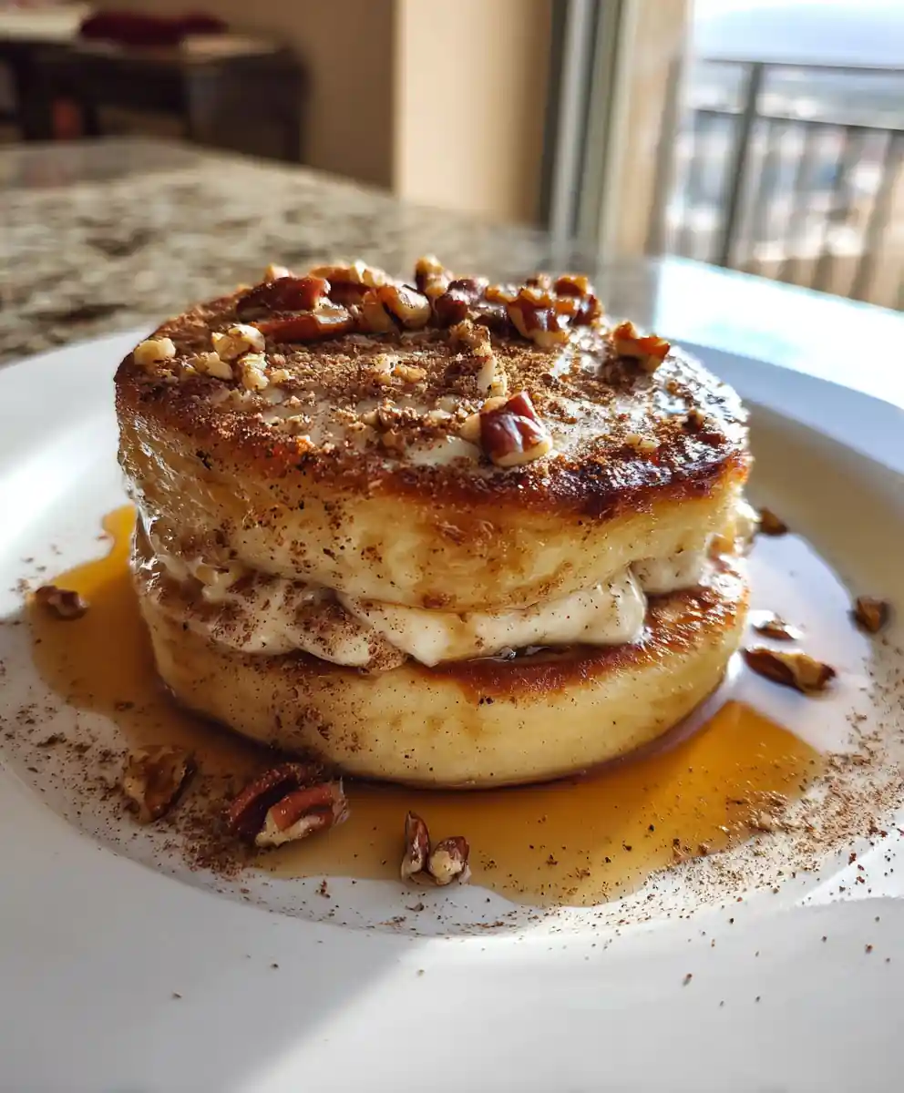 Cinnamon Roll Puffy Pancakes With Cream Cheese Swirl 5 Cinnamon Roll Puffy Pancakes With Cream Cheese Swirl