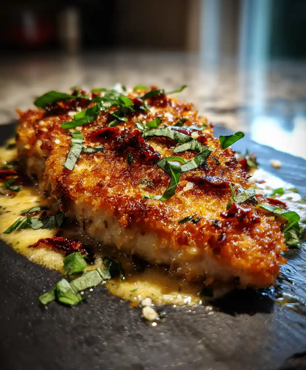 Crispy Parmesan Crusted Chicken With Sun Dried Tomato Garlic Cream 5 Crispy Parmesan Crusted Chicken With Sun Dried Tomato Garlic Cream