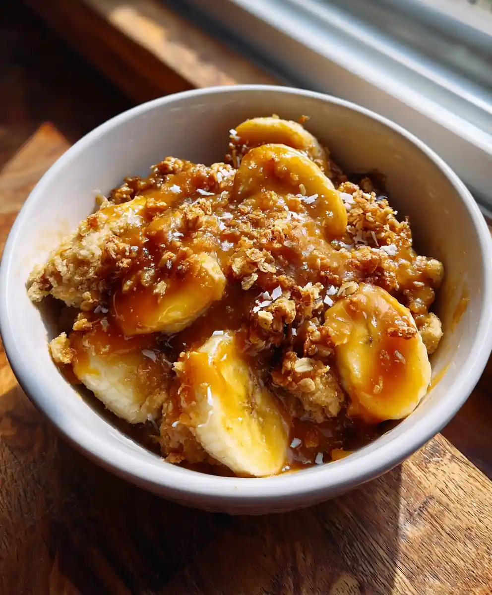 Ginger Caramel Banana Cobbler With Toasted Coconut Crumble 5 Ginger Caramel Banana Cobbler With Toasted Coconut Crumble
