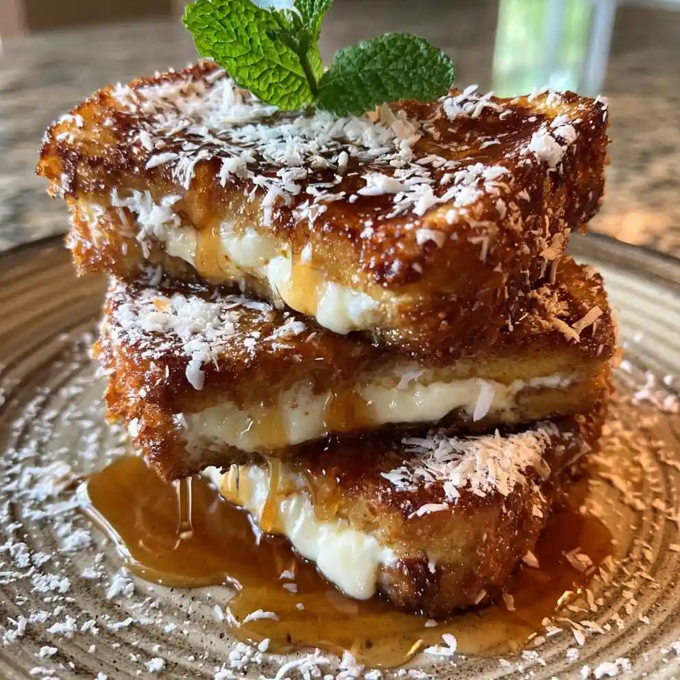 Hawaiian Roll French Toast With Pineapple Coconut Cream Cheese 4 Hawaiian Roll French Toast With Pineapple Coconut Cream Cheese