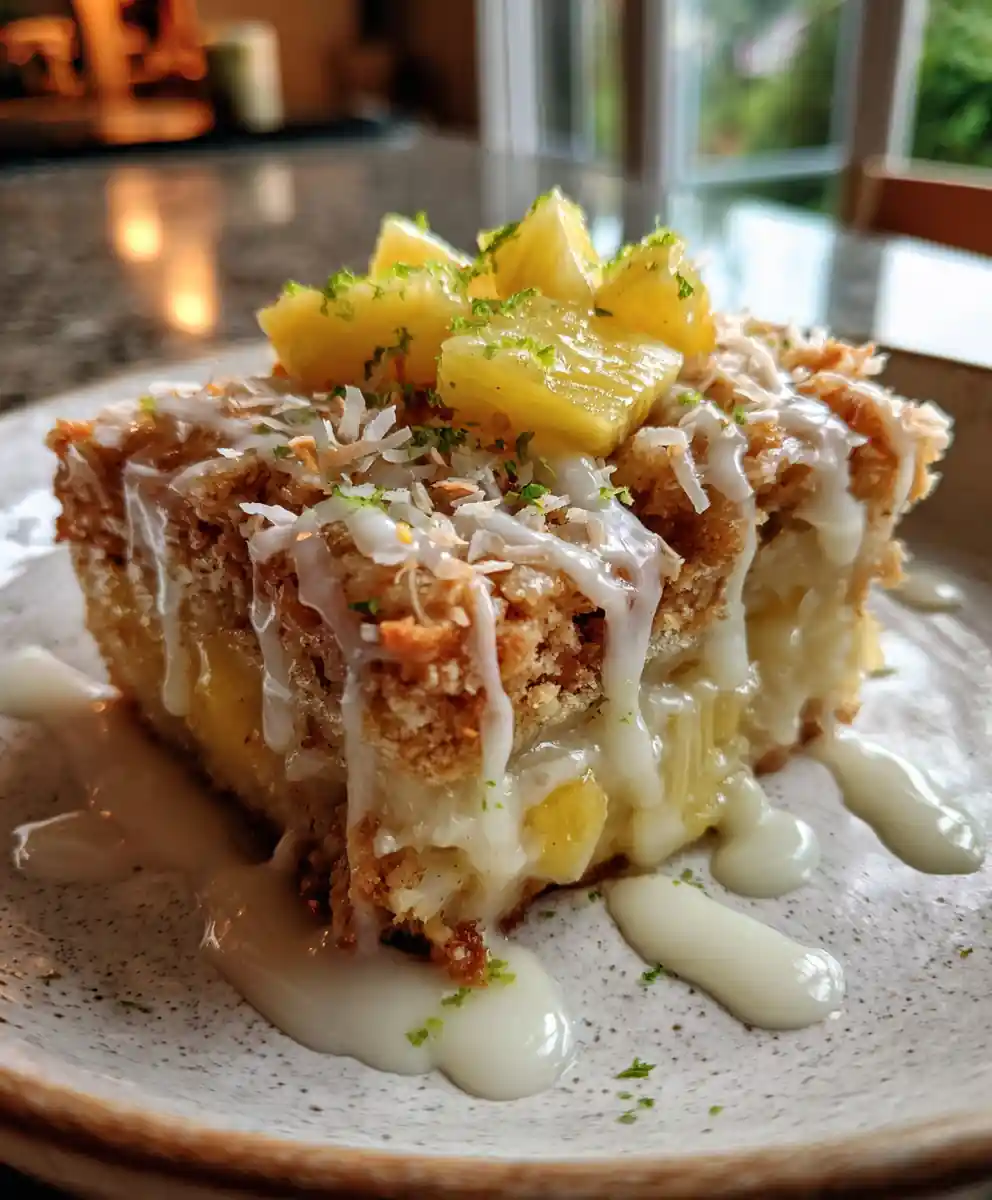 Tropical Pineapple Cream Cheese Cobbler With Coconut Lime Crumble 5 Tropical Pineapple Cream Cheese Cobbler With Coconut Lime Crumble