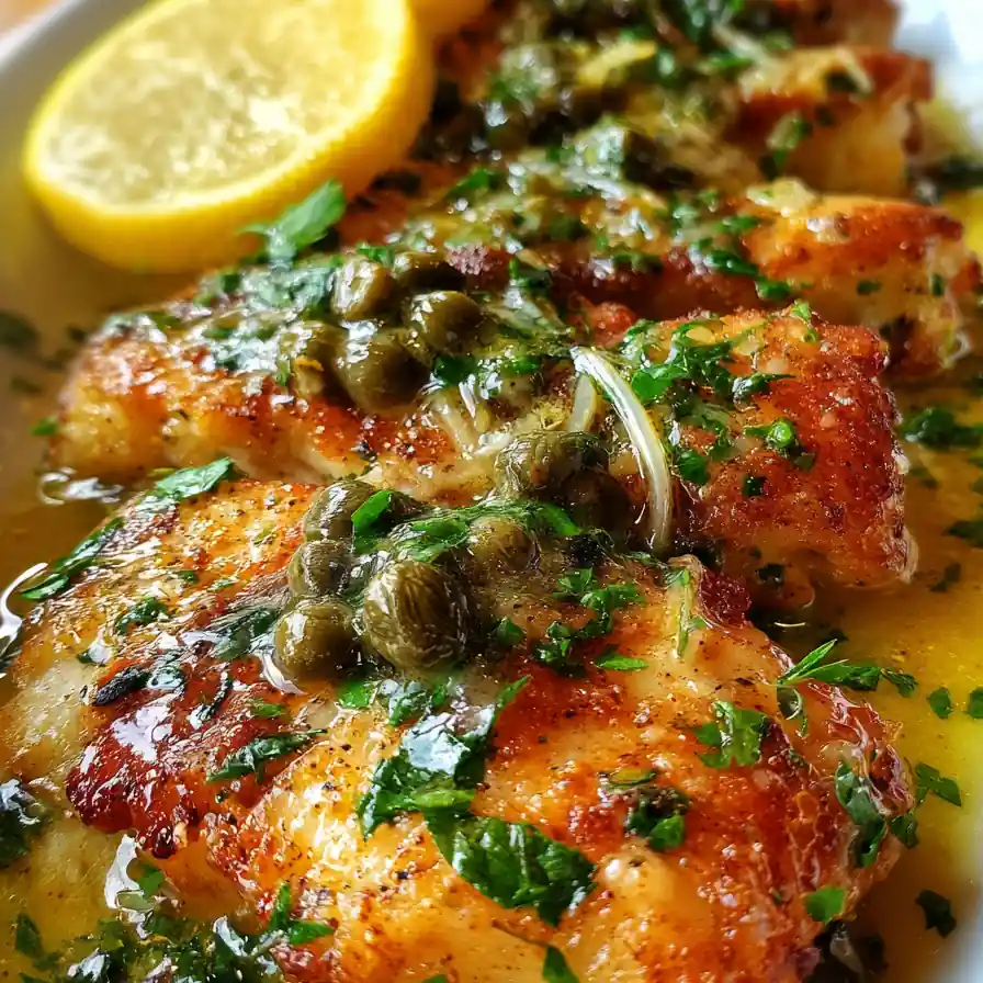 25 Minute White Fish Piccata With Zesty Lemon Caper Sauce