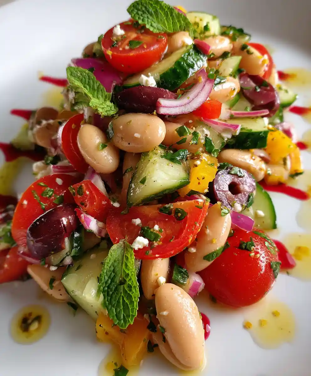Greek Bean Salad With Lemon Marinated Beans 5 Greek Bean Salad With Lemon Marinated Beans