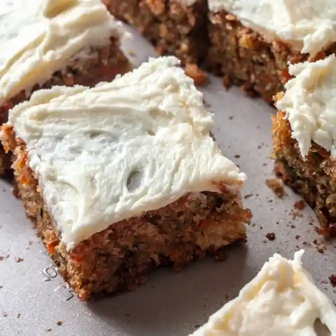 Moist Carrot Zucchini Sheet Cake 3 Recipe image