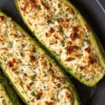 Greek Feta and Gruyere Stuffed Zucchini Boats 4 Greek Feta and Gruyere Stuffed Zucchini Boats