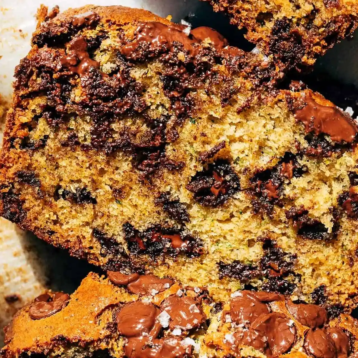 Moist Dark Chocolate Chip Zucchini Bread 3 Recipe image