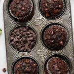 Healthy and Moist Chocolate Zucchini Muffins