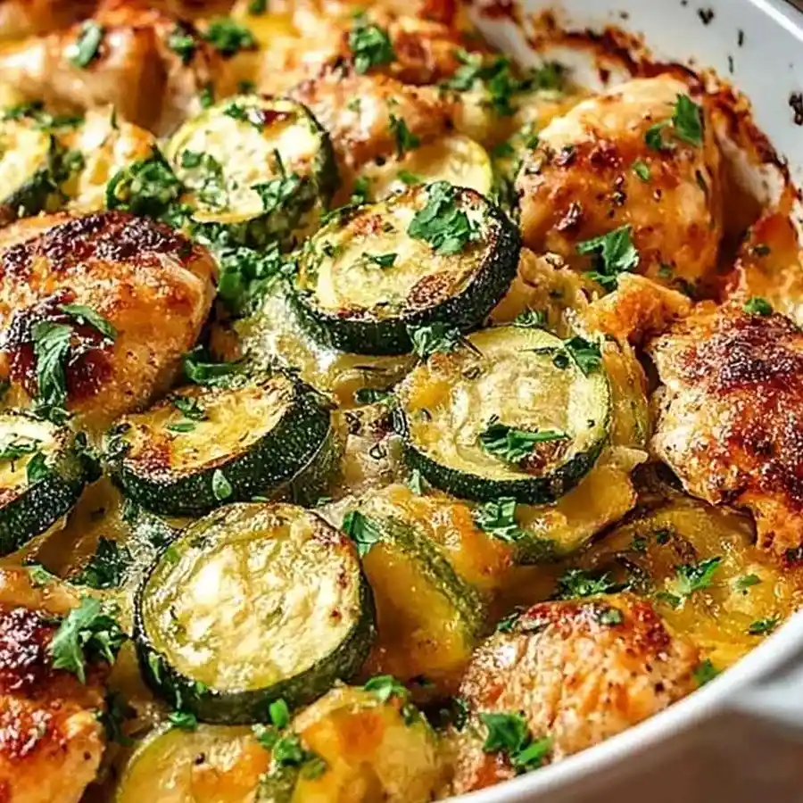 High Protein Easy Chicken Zucchini Bake 3 Recipe image