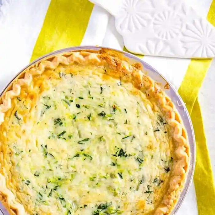 Cheesy Zucchini and Basil Quiche 3 Recipe image