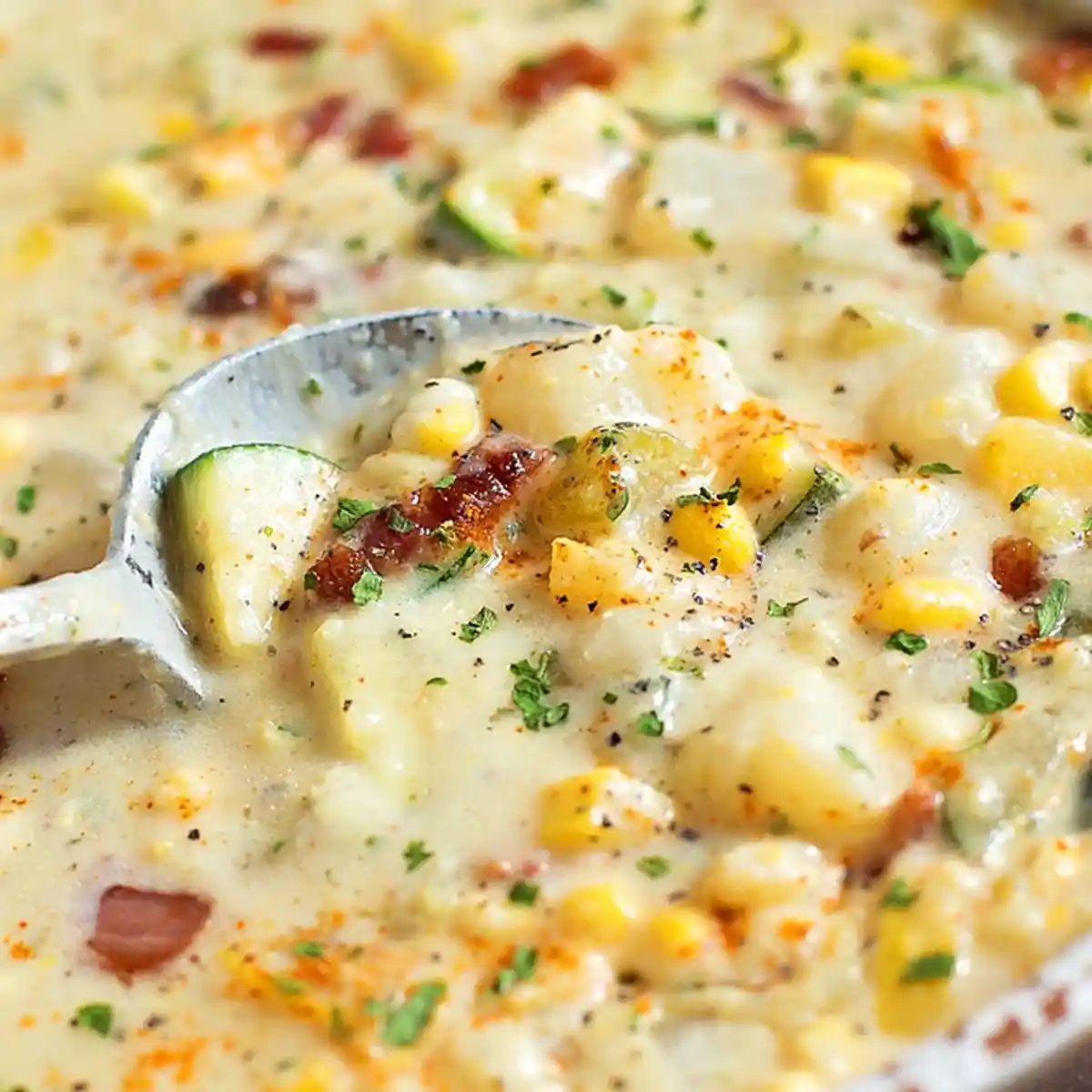 Creamy Summer Corn and Zucchini Chowder 3 Recipe image