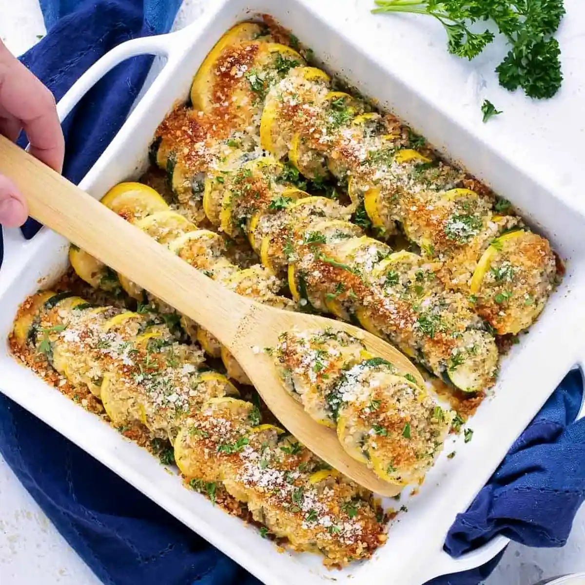 Parmesan Topped Zucchini and Squash Bake 3 Recipe image