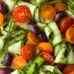 Zucchini Ribbon Salad with Basil Vinaigrette 4 Zucchini Ribbon Salad with Basil Vinaigrette