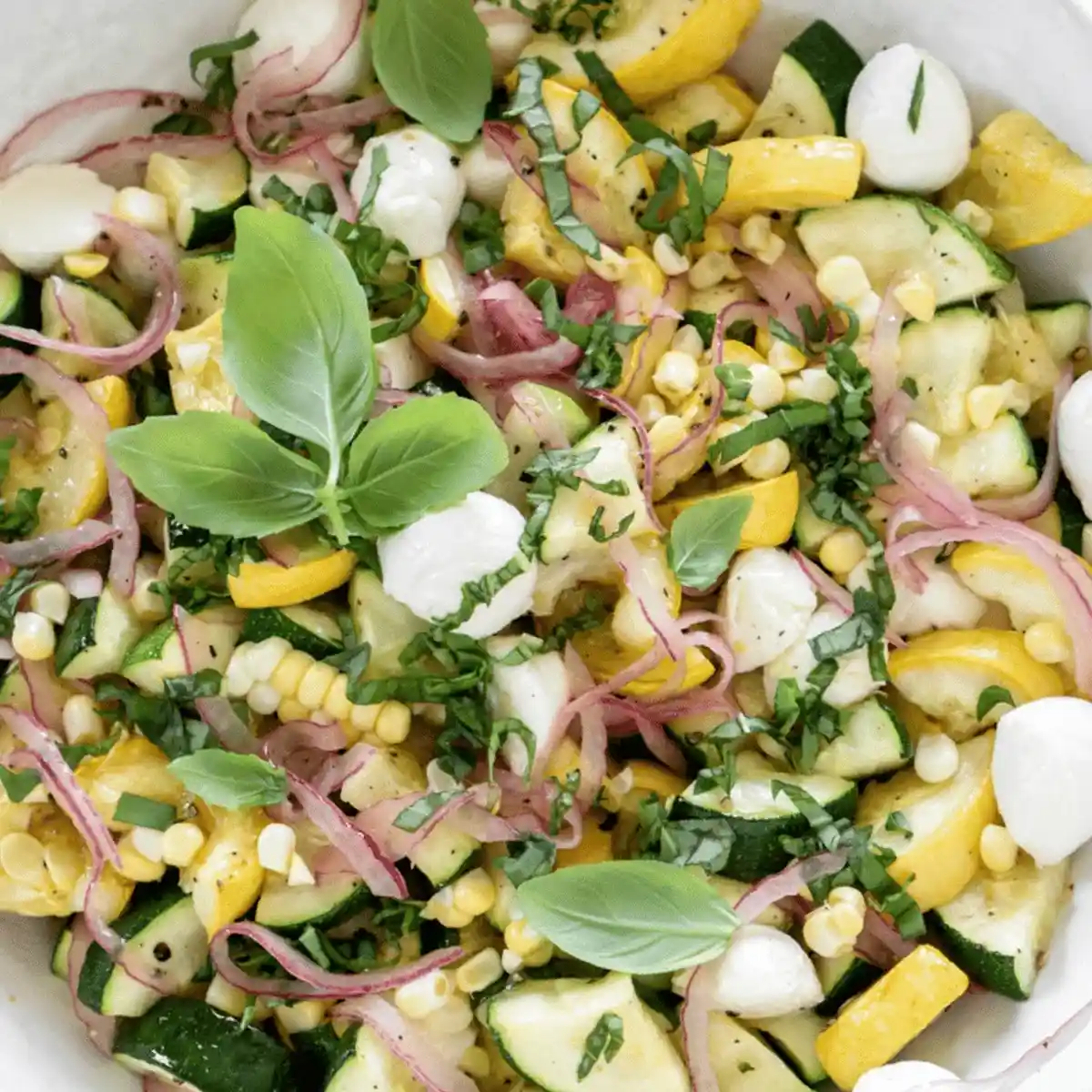 Summer Zucchini and Corn Salad with Basil Vinaigrette 3 Recipe image