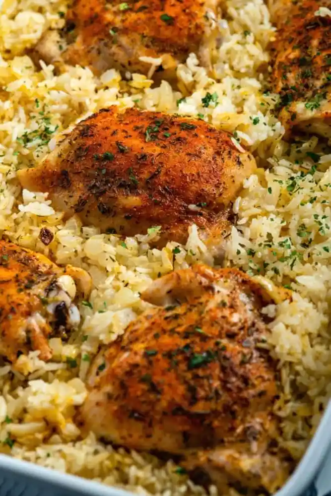 Easy Oven Baked Chicken and Rice 3 Recipe image
