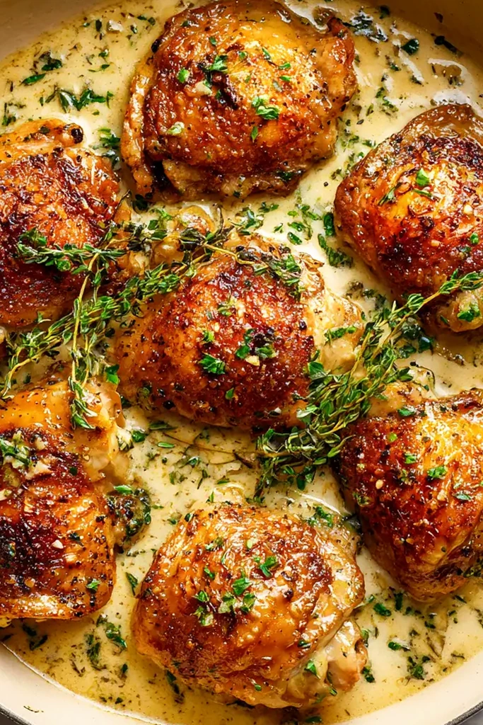 Creamy Garlic Chicken Thighs with Parmesan Sauce 3 Recipe image
