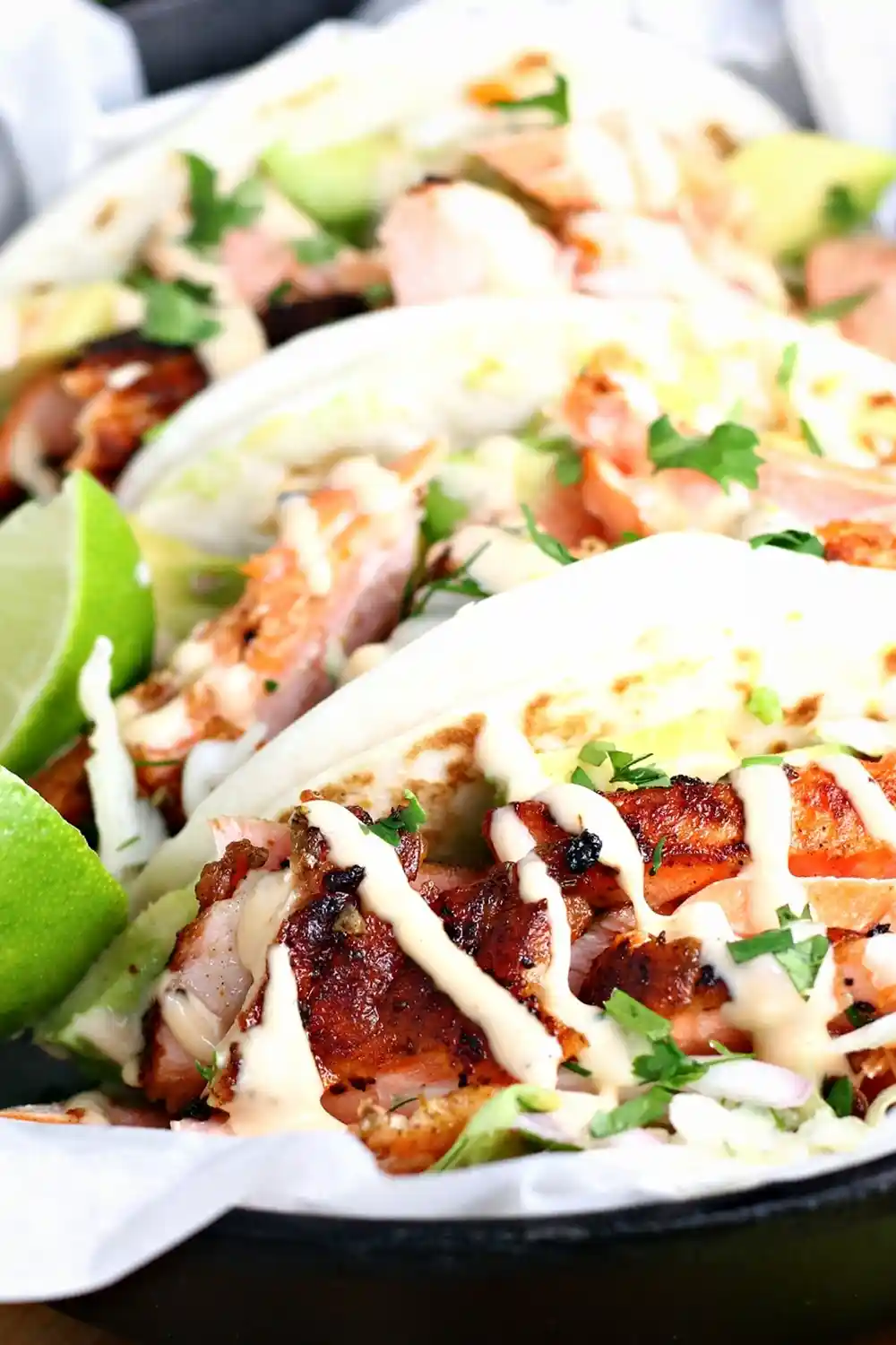 Chile Lime Salmon Tacos 3 Recipe image