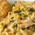 Slow Cooker Chicken Pot Pie with Biscuits