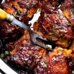 Slow Cooker Honey Garlic Chicken Thighs 4 Slow Cooker Honey Garlic Chicken Thighs