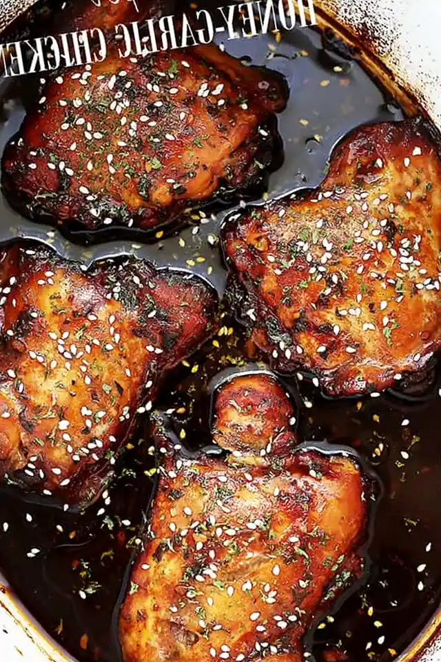 Slow Cooker Honey Garlic Chicken Thighs 3 Recipe image