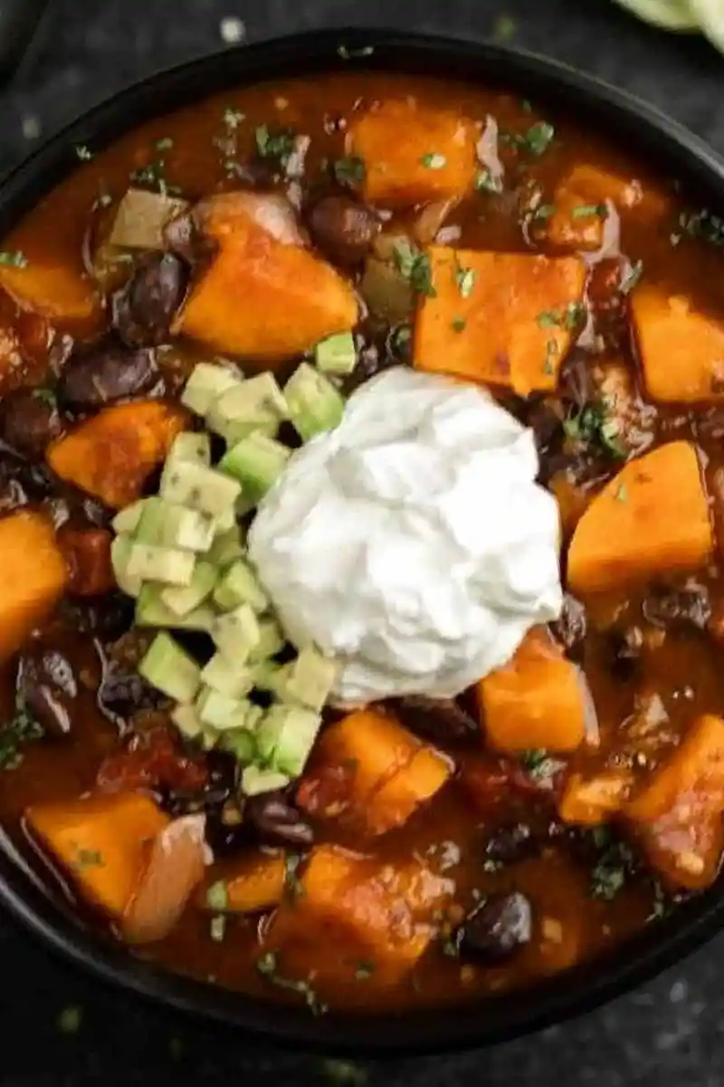 Slow Cooker Sweet Potato and Black Bean Chili 3 Recipe image