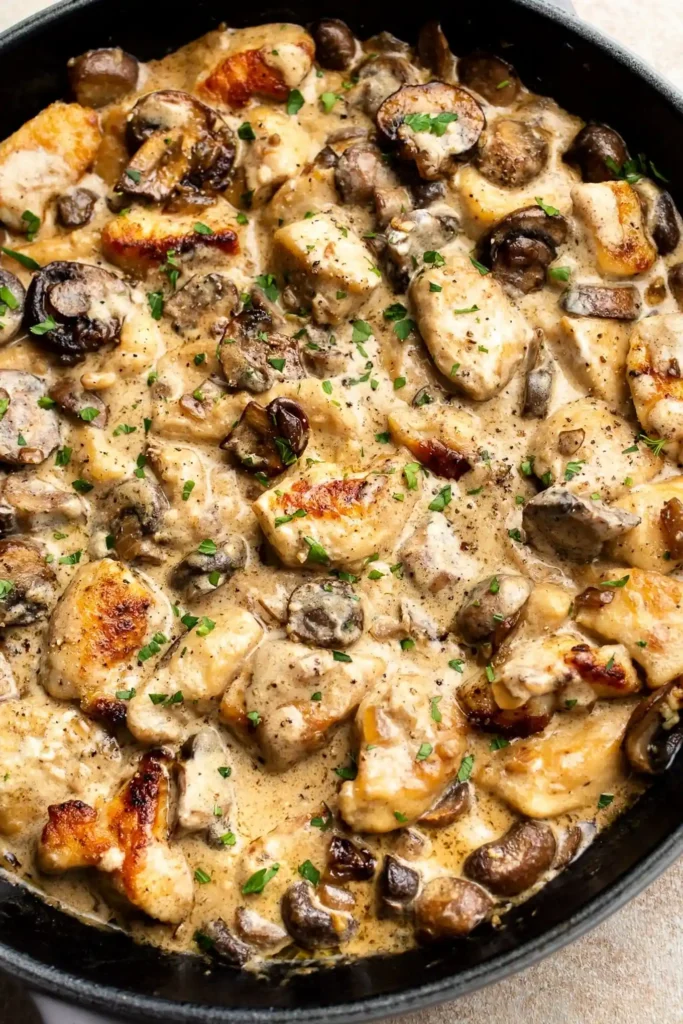 Creamy Mushroom Chicken Stroganoff