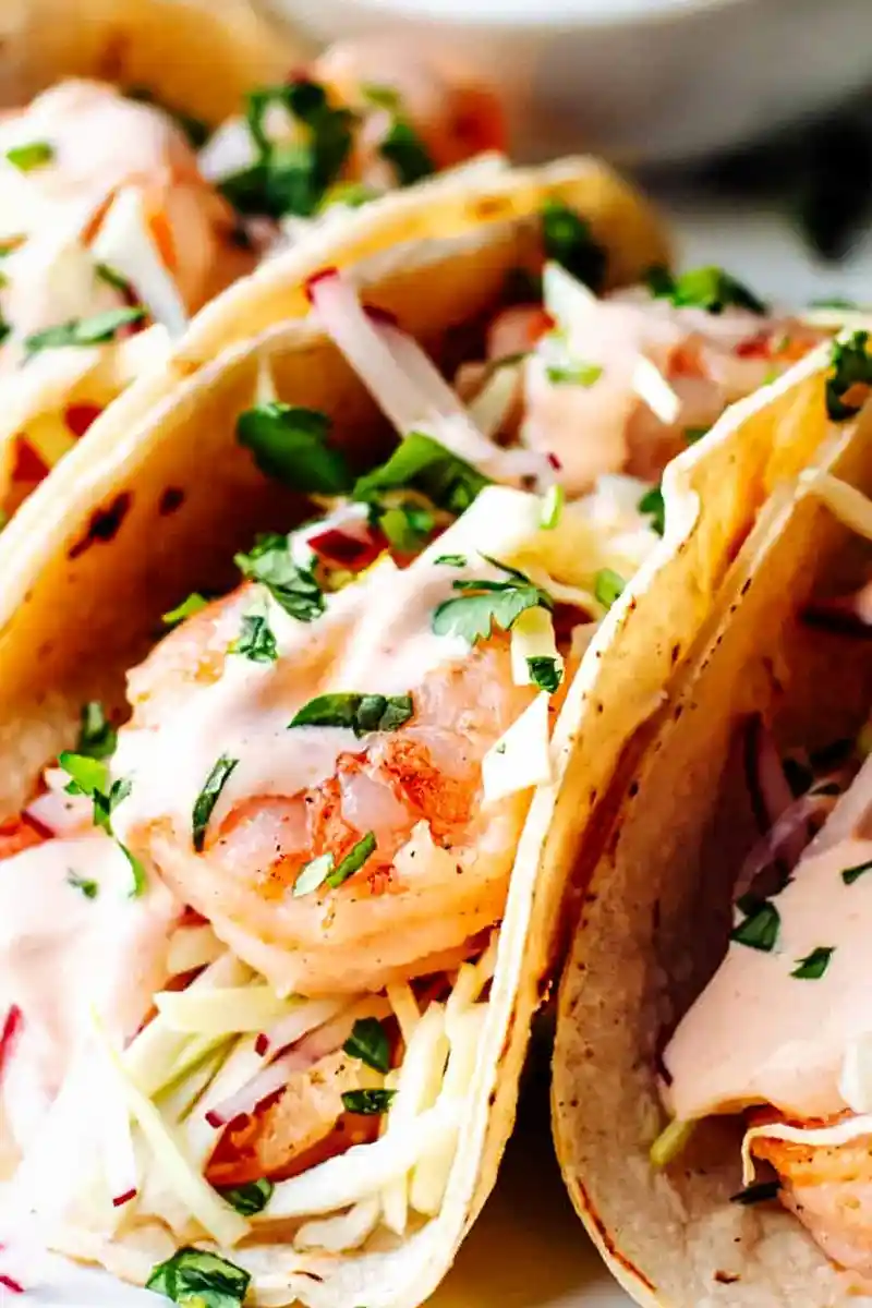 Crispy Searing Shrimp Tacos with Spicy Cream Sauce 3 Recipe image