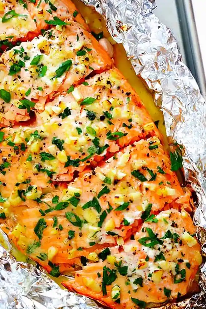 Garlic Lovers Salmon in Foil (Baked or Grilled) 3 Recipe image
