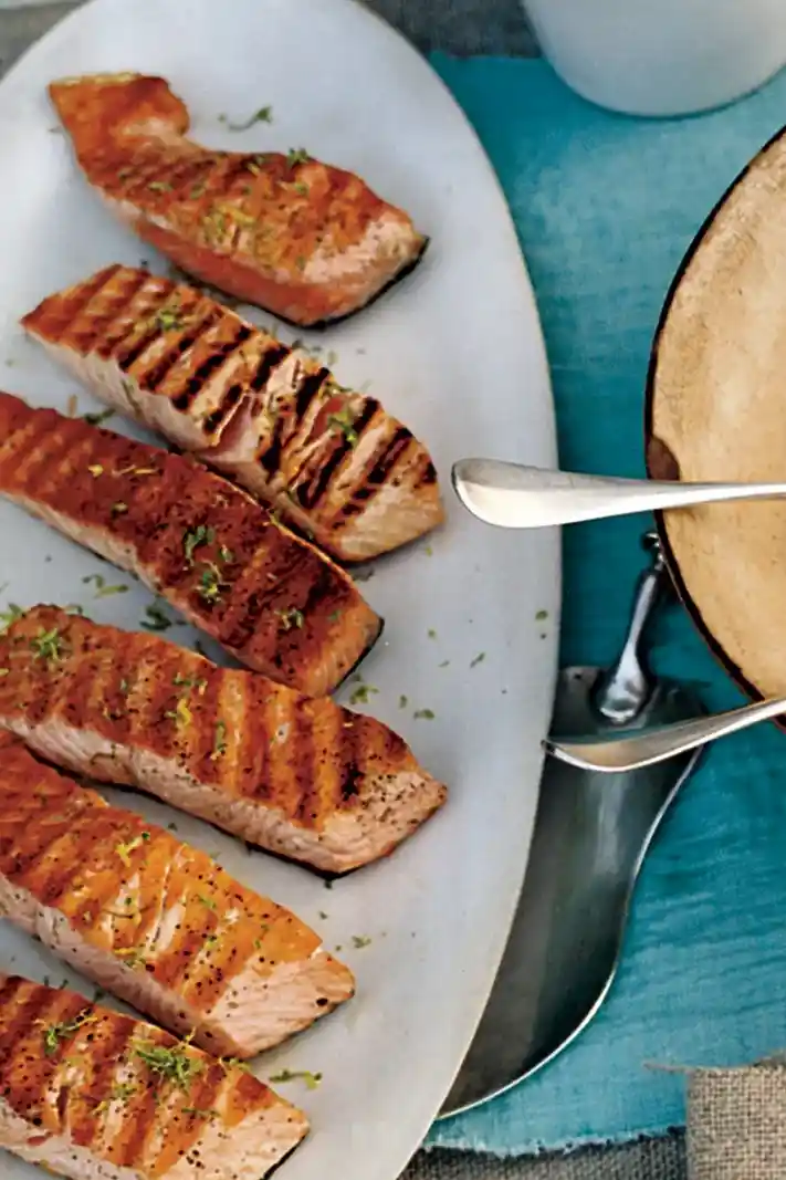 Char-Grilled Salmon Fillets with Zesty Lime Butter 3 Recipe image