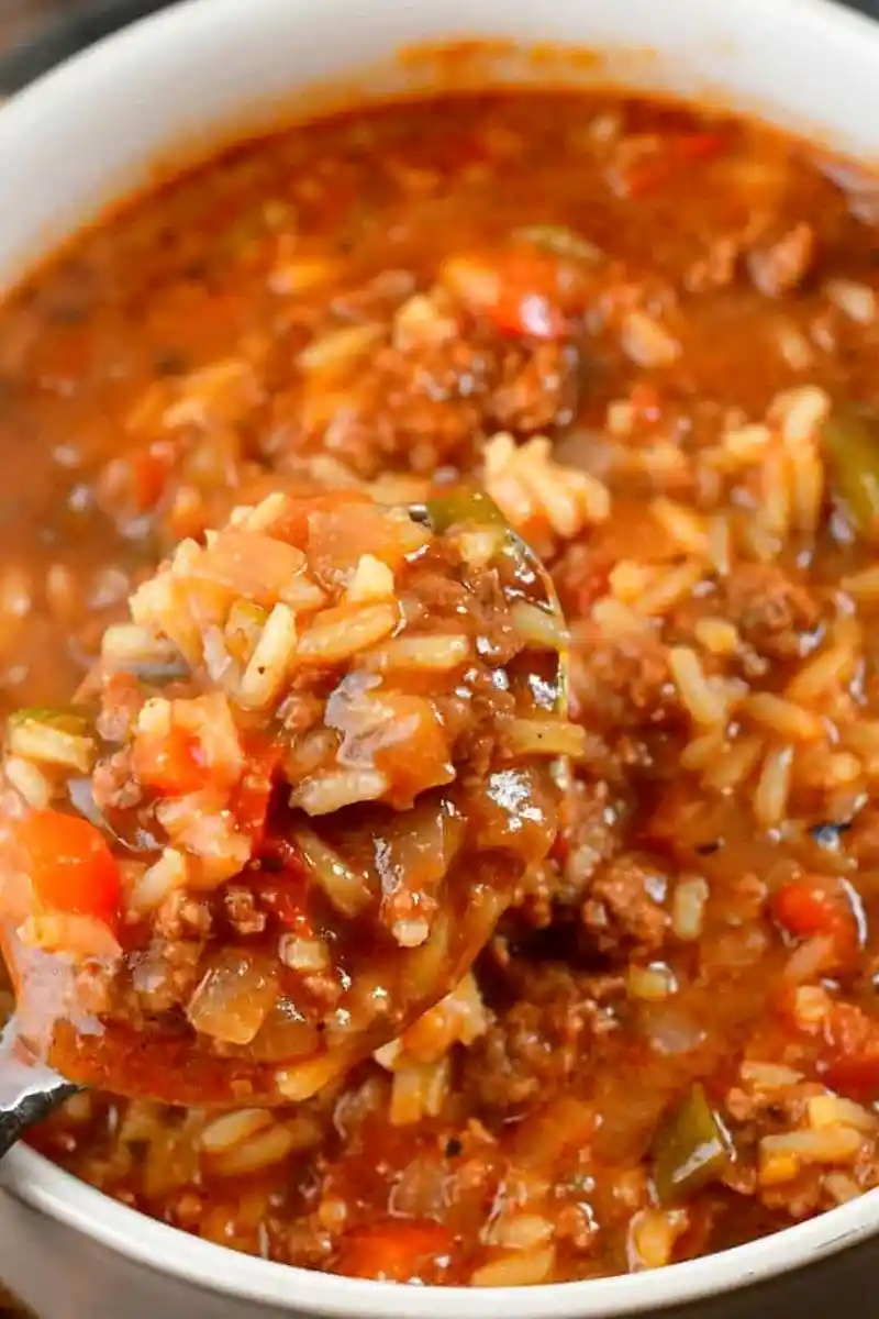 Hearty Homemade Stuffed Pepper Soup 3 Recipe image