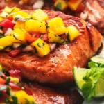 Honey Lime Salmon with Mango Salsa 4 Honey Lime Salmon with Mango Salsa