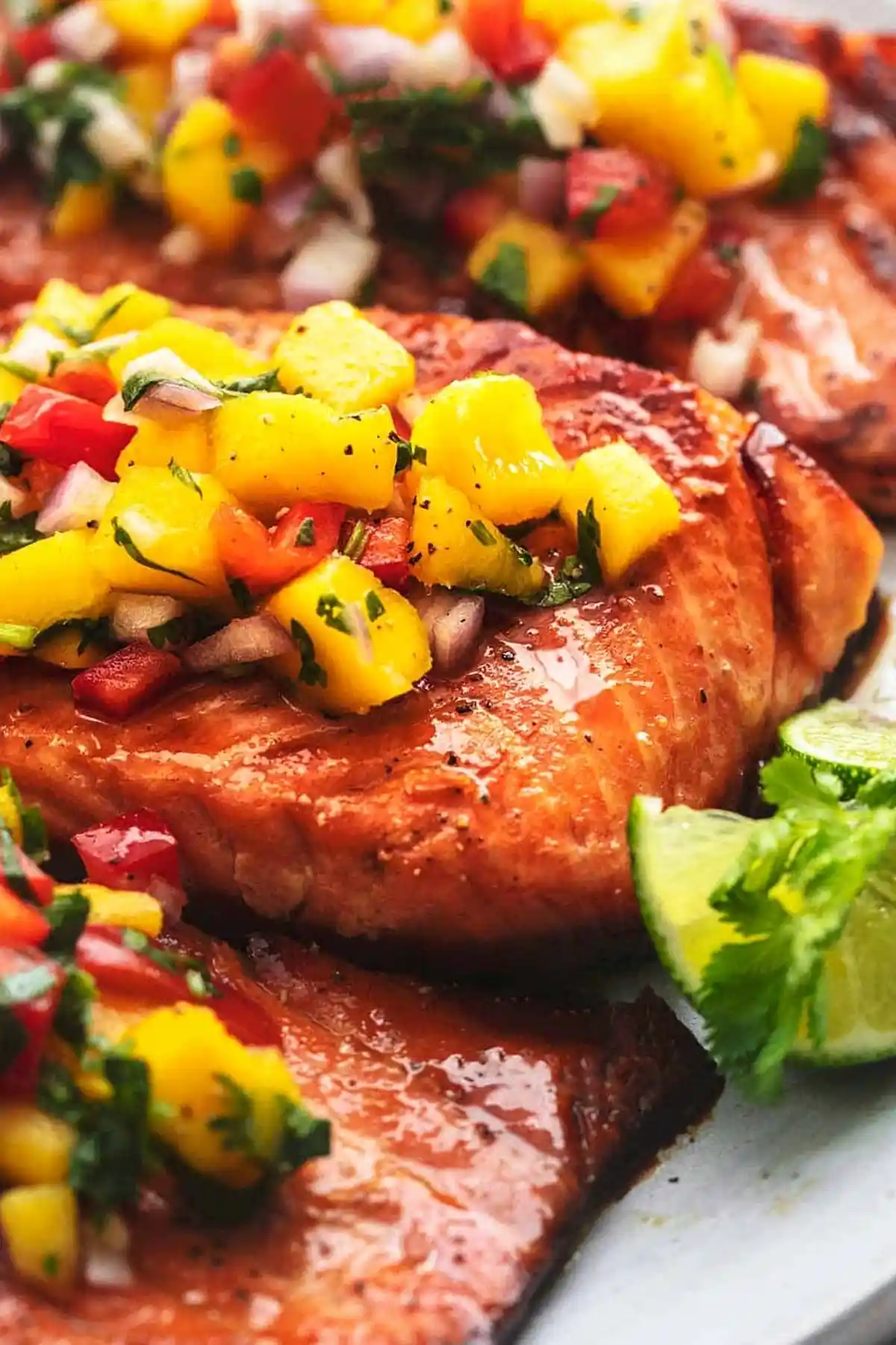 Honey Lime Salmon with Mango Salsa 3 Recipe image