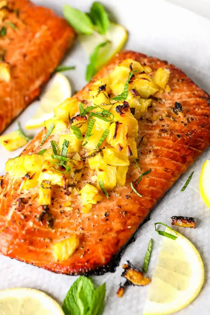 Honey Pineapple Baked Salmon 3 Recipe image