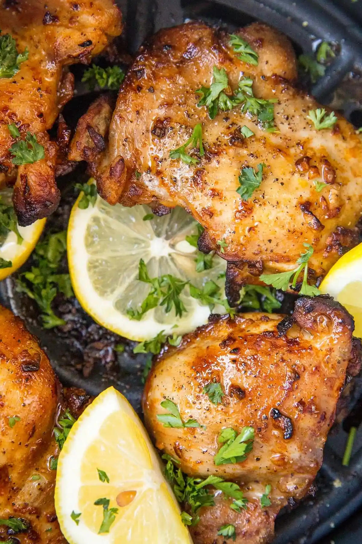 Lemon Garlic Air Fryer Boneless Chicken Thighs 3 Recipe image