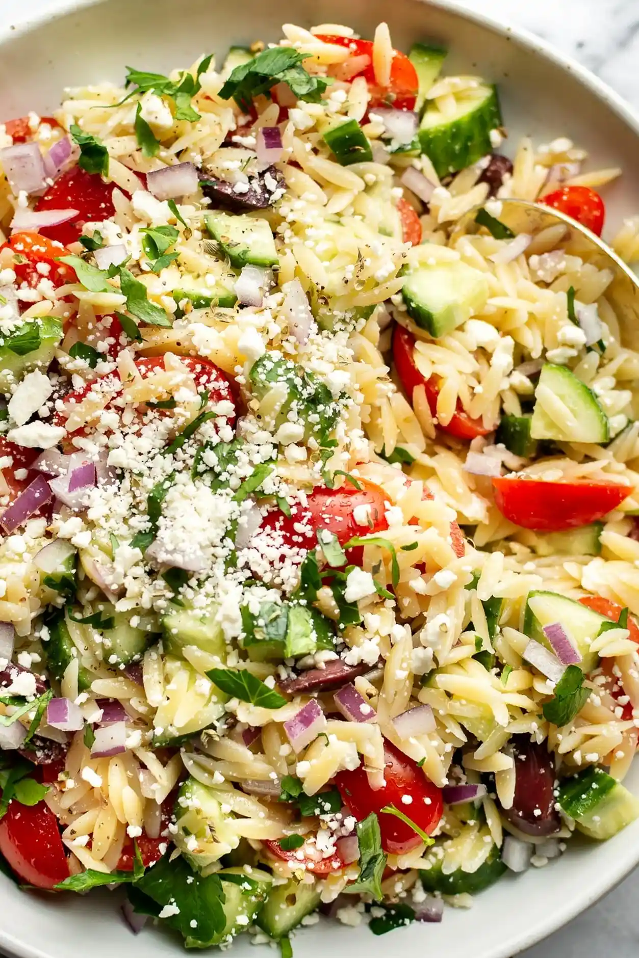 Fresh Mediterranean Orzo Salad 3 Recipe image