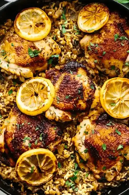 Mediterranean One Pan Chicken and Rice 3 Recipe image