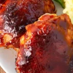 Oven Baked BBQ Chicken Thighs 4 Oven Baked BBQ Chicken Thighs