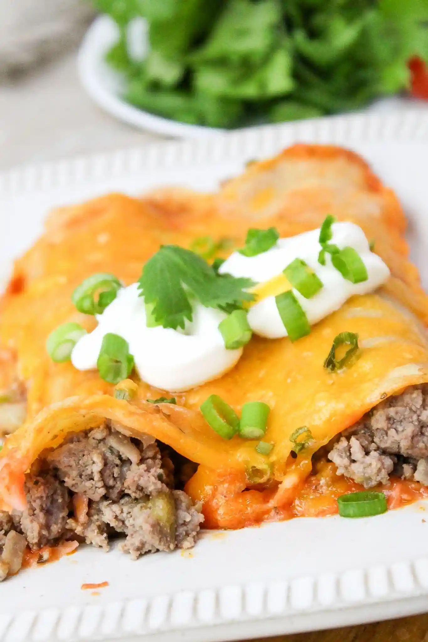 Hearty Red Sauce Beef Enchiladas 3 Recipe image