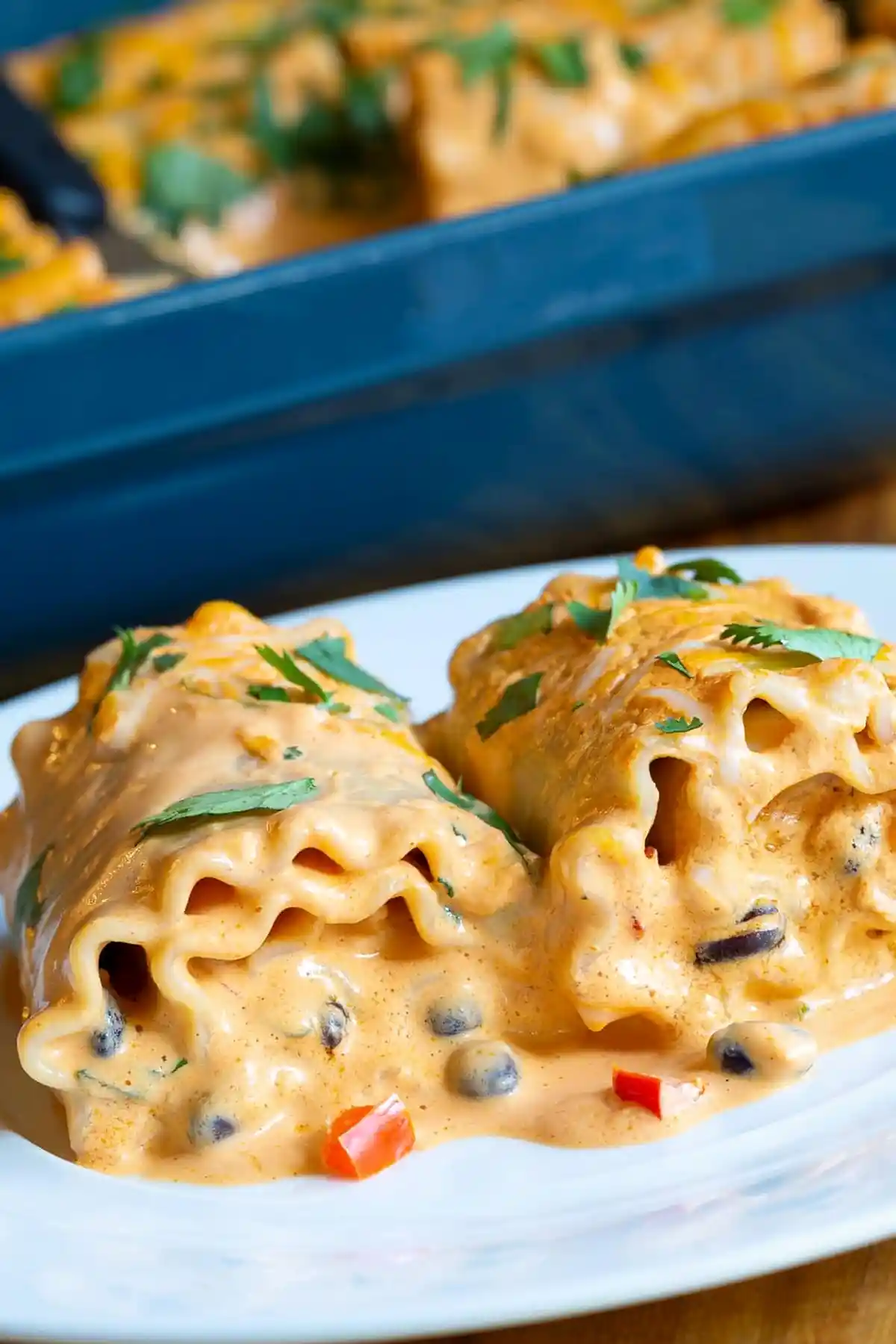 Cheesy Southwest Chicken Lasagna Rolls 3 Recipe image