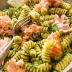 Roasted Salmon Pesto Pasta 4 Roasted Salmon Pesto Pasta