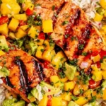 Grilled Salmon with Zesty Mango Salsa 4 Grilled Salmon with Zesty Mango Salsa
