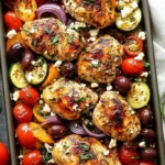 Sheet Pan Greek Chicken and Veggies (Easy One-Pan Meal) 4 Sheet Pan Greek Chicken and Veggies (Easy One-Pan Meal)