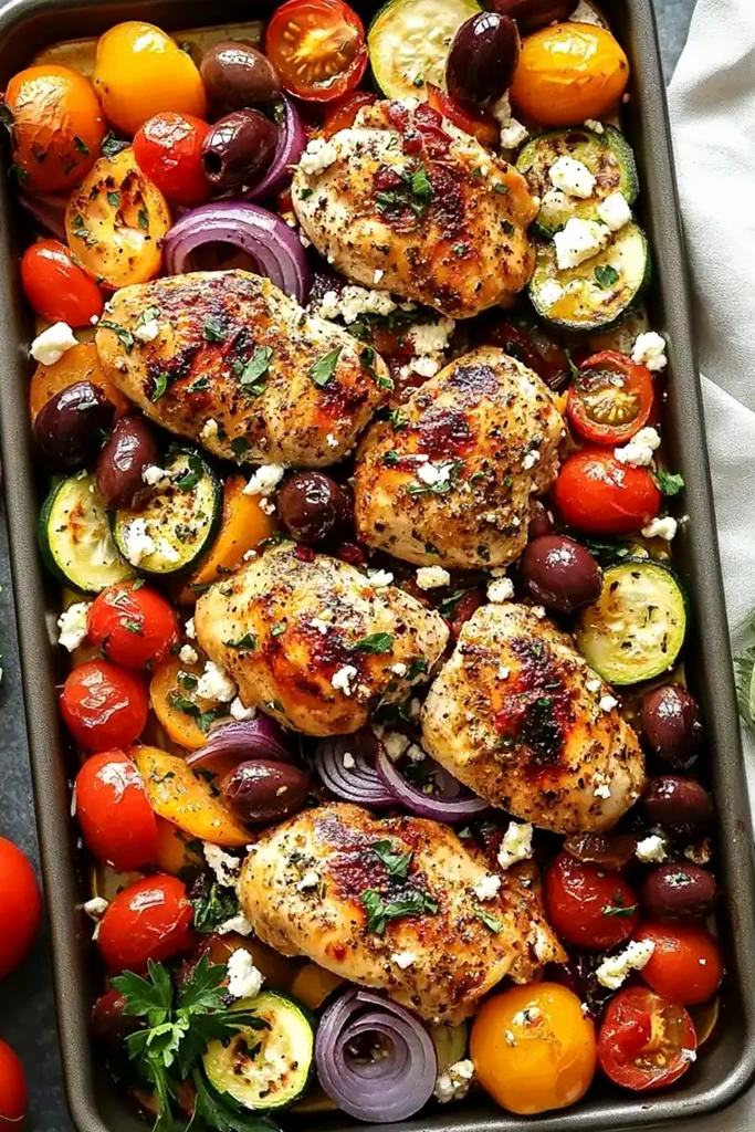 Sheet Pan Greek Chicken and Veggies (Easy One-Pan Meal) 3 Recipe image