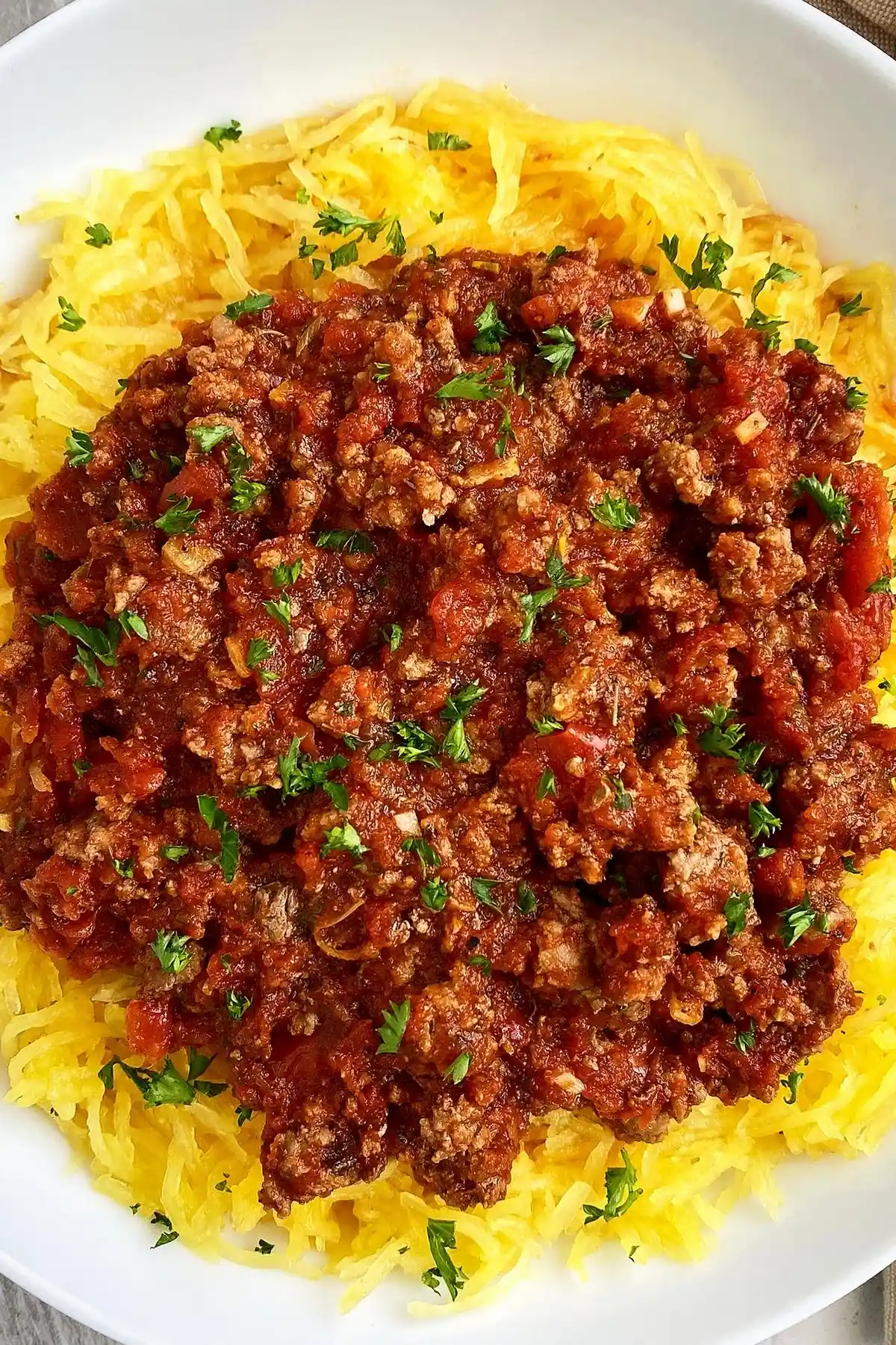 Slow Cooker Spaghetti Squash and Meat Sauce 3 Recipe image