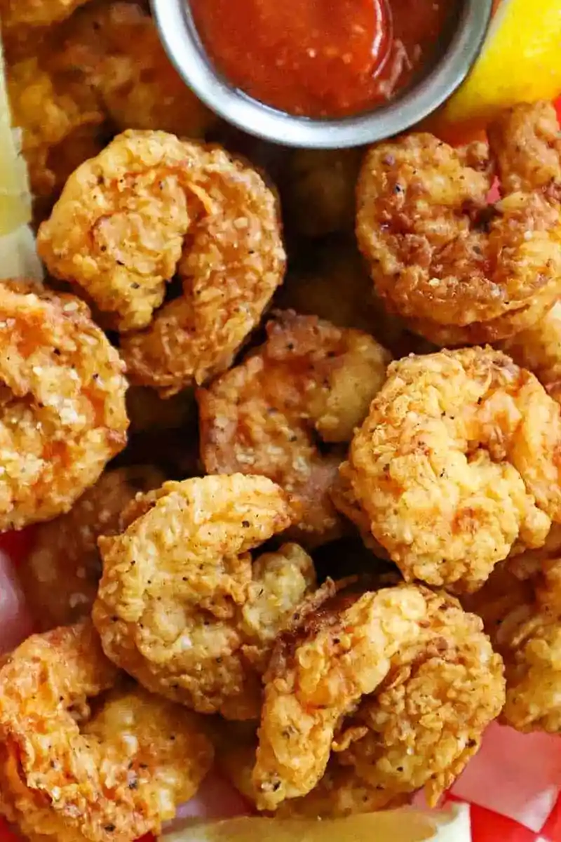 Southern-Fried Shrimp with Homemade Cocktail Sauce 3 Recipe image
