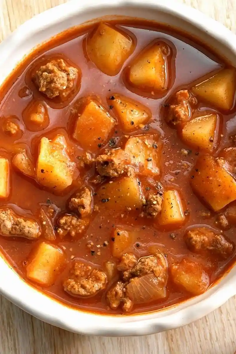 Hearty Spicy Beef and Potato Soup 3 Recipe image