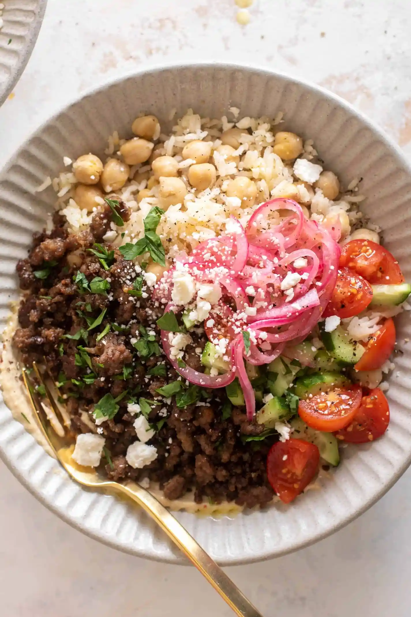 Mediterranean Beef Bowls with Jasmine Rice and Chickpeas 3 Recipe image