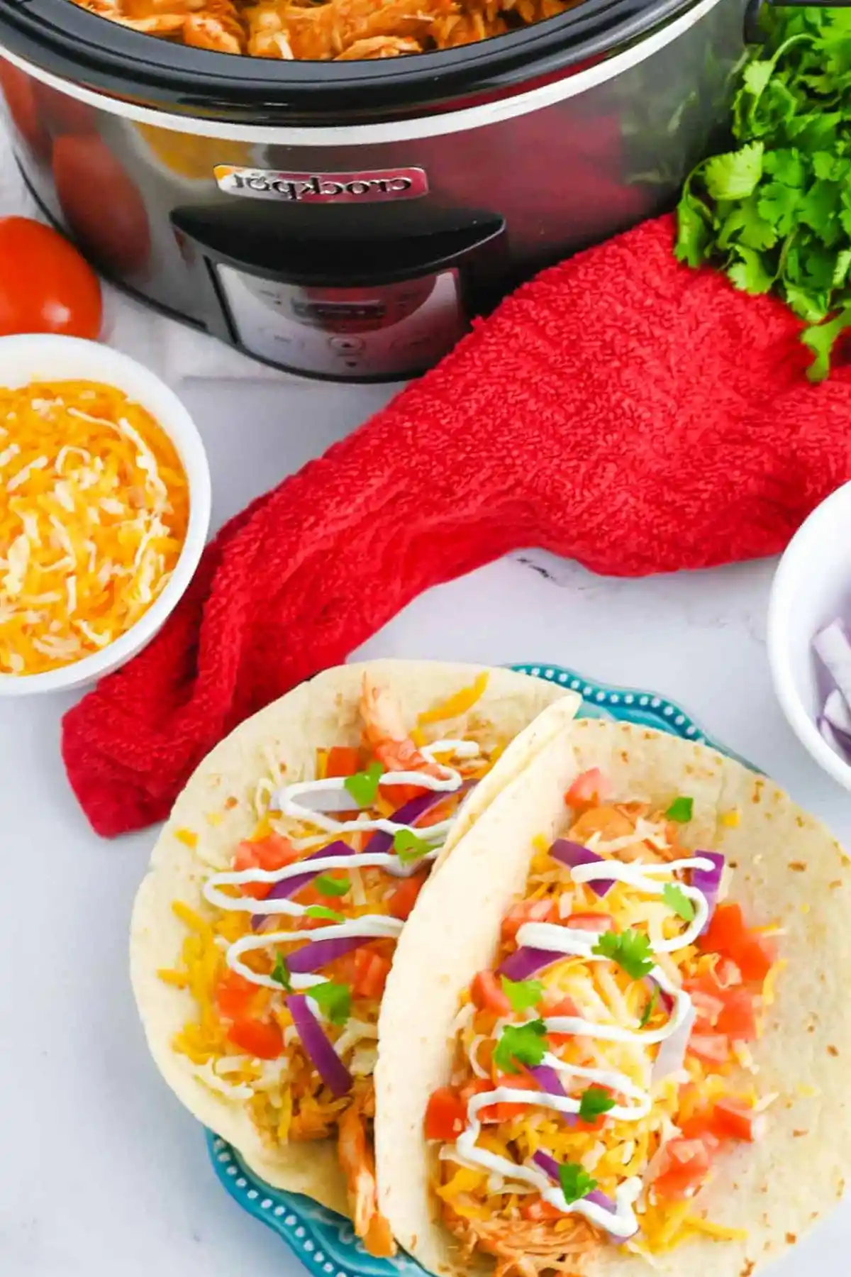Easy 3-Ingredient Slow Cooker Chicken Tacos 3 Recipe image