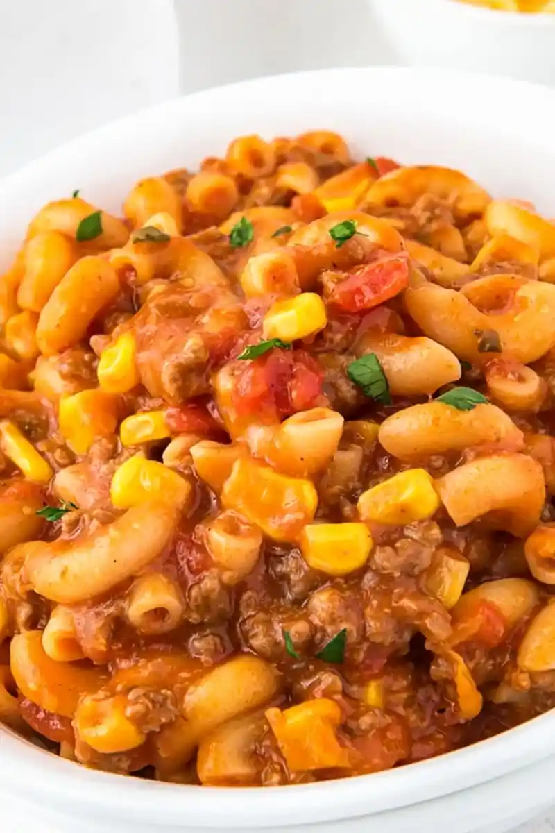 Cheesy Beef and Macaroni Goulash 3 Recipe image