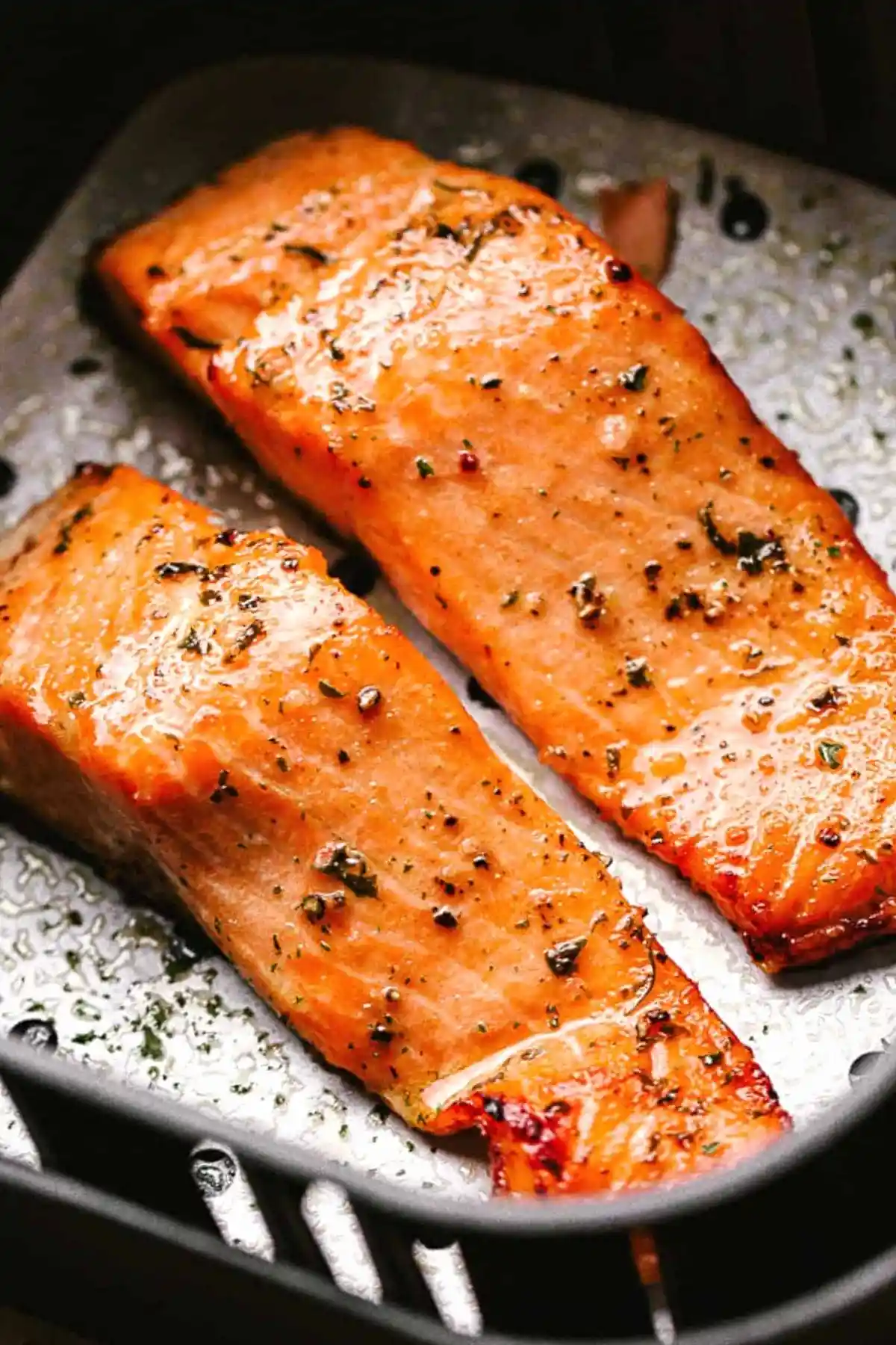 Easy Garlic Butter Air Fryer Salmon 3 Recipe image